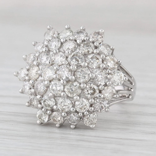 Anello grappolo con diamanti - anello,